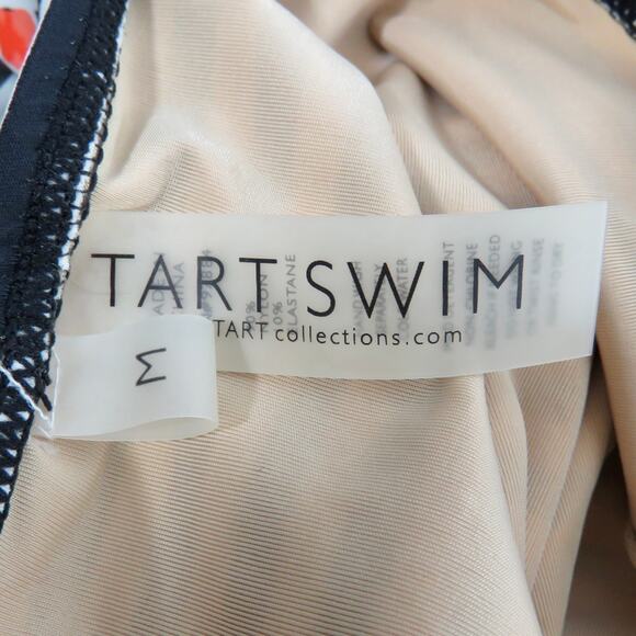 Tart Swim Striped Swimsuit Plunge Neck Corset One Piece Swimsuit Medium - Picture 7 of 8